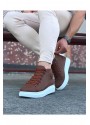 Wagoon WG032 Taba Bağcıklı Sneakers  Yarım Bilek Bot 