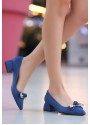 Nell Mavi Cilt Topuklu Ayakkabı