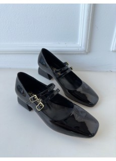 Mando Siyah Rugan Topuklu Ayakkabı